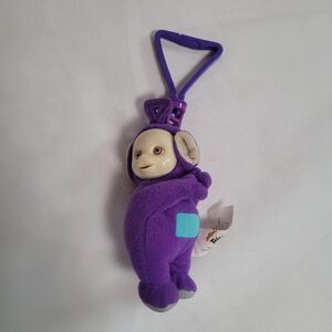Vintage Teletubbies Purple Tinky Winky Hugger Clip On McDonalds 2000 Plush Toy
